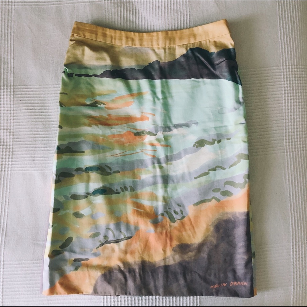 Anthropologie Painted Pencil Skirt